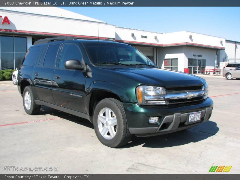 Dark Green Metallic / Medium Pewter 2003 Chevrolet TrailBlazer EXT LT