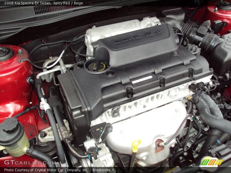 Spicy Red / Beige 2008 Kia Spectra EX Sedan