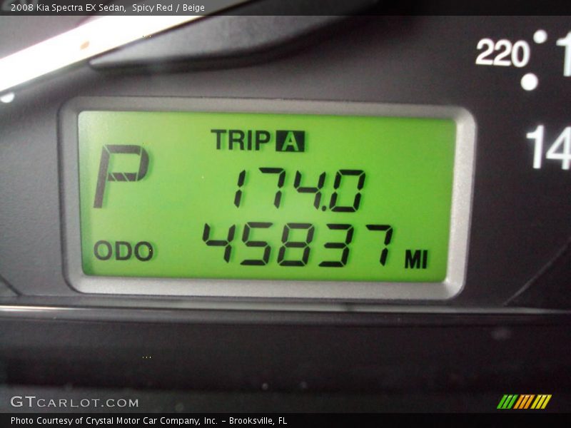 Spicy Red / Beige 2008 Kia Spectra EX Sedan