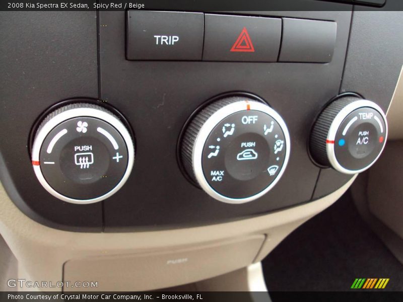 Spicy Red / Beige 2008 Kia Spectra EX Sedan