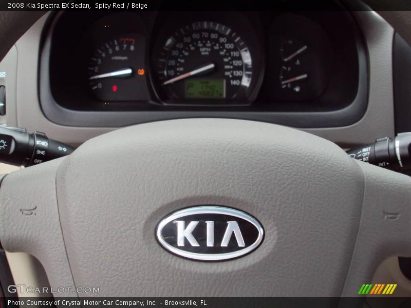 Spicy Red / Beige 2008 Kia Spectra EX Sedan