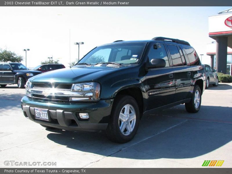 Dark Green Metallic / Medium Pewter 2003 Chevrolet TrailBlazer EXT LT