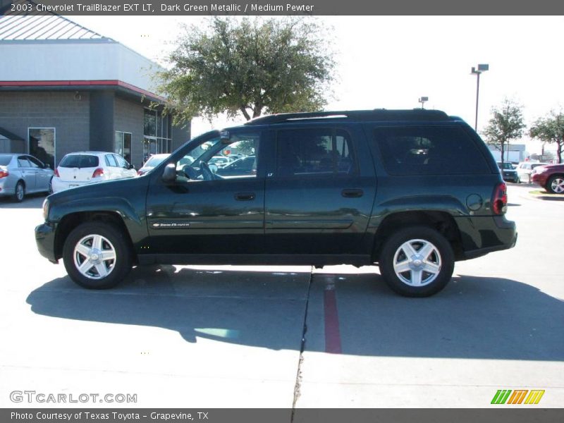 Dark Green Metallic / Medium Pewter 2003 Chevrolet TrailBlazer EXT LT