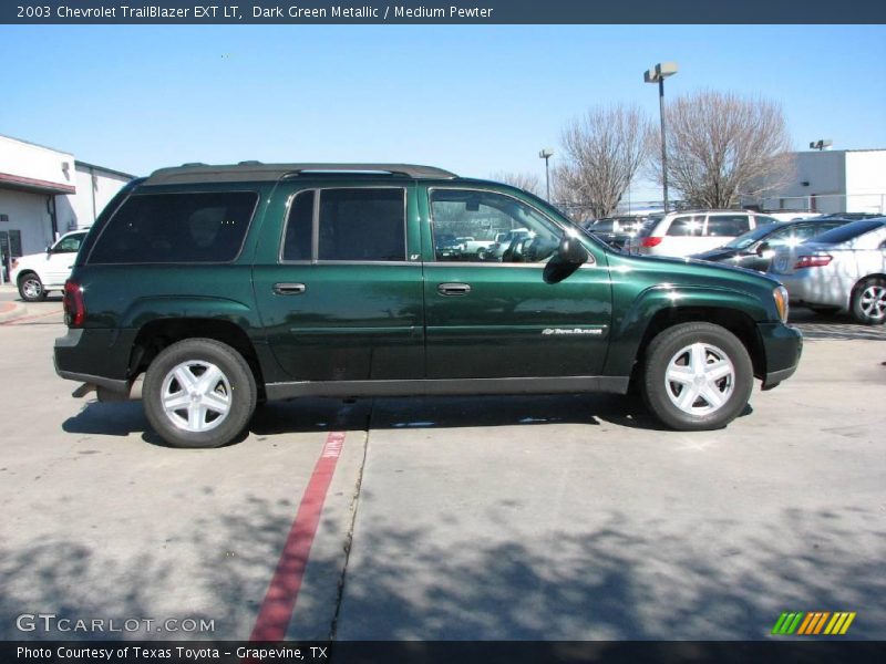 Dark Green Metallic / Medium Pewter 2003 Chevrolet TrailBlazer EXT LT