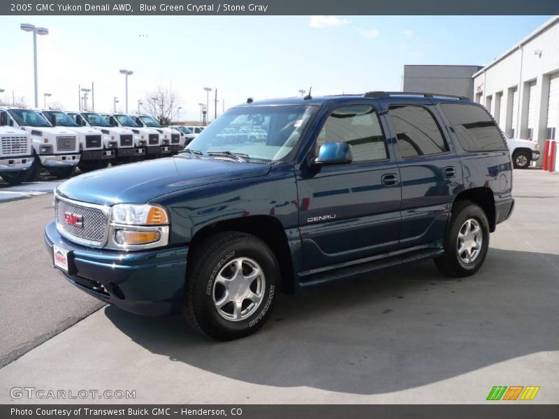 Blue Green Crystal / Stone Gray 2005 GMC Yukon Denali AWD