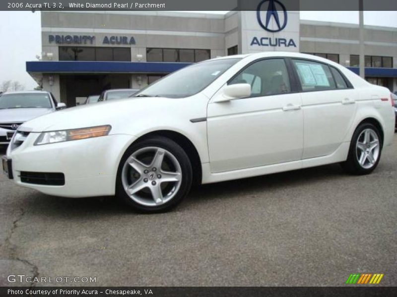 White Diamond Pearl / Parchment 2006 Acura TL 3.2