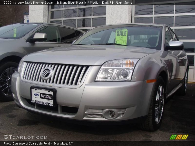Brilliant Silver Metallic / Medium Dark Flint/Light Stone 2009 Mercury Sable Premier Sedan