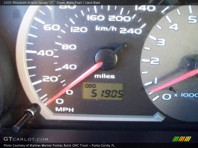 Dover White Pearl / Sand Blast 2003 Mitsubishi Eclipse Spyder GT