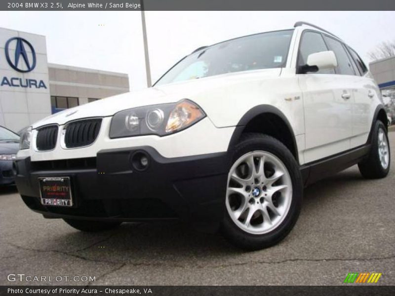 Alpine White / Sand Beige 2004 BMW X3 2.5i