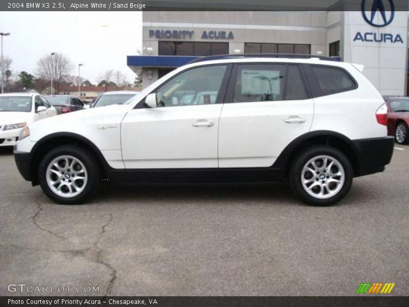 Alpine White / Sand Beige 2004 BMW X3 2.5i