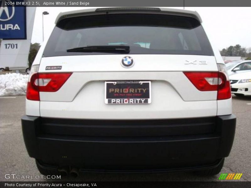 Alpine White / Sand Beige 2004 BMW X3 2.5i