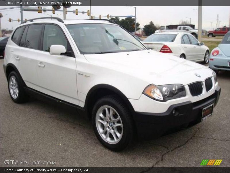 Alpine White / Sand Beige 2004 BMW X3 2.5i
