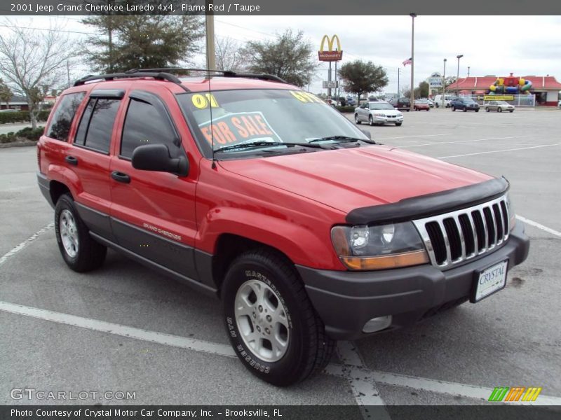 Flame Red / Taupe 2001 Jeep Grand Cherokee Laredo 4x4