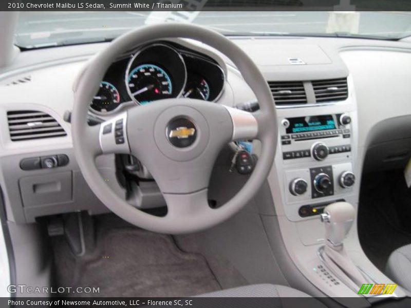 Summit White / Titanium 2010 Chevrolet Malibu LS Sedan