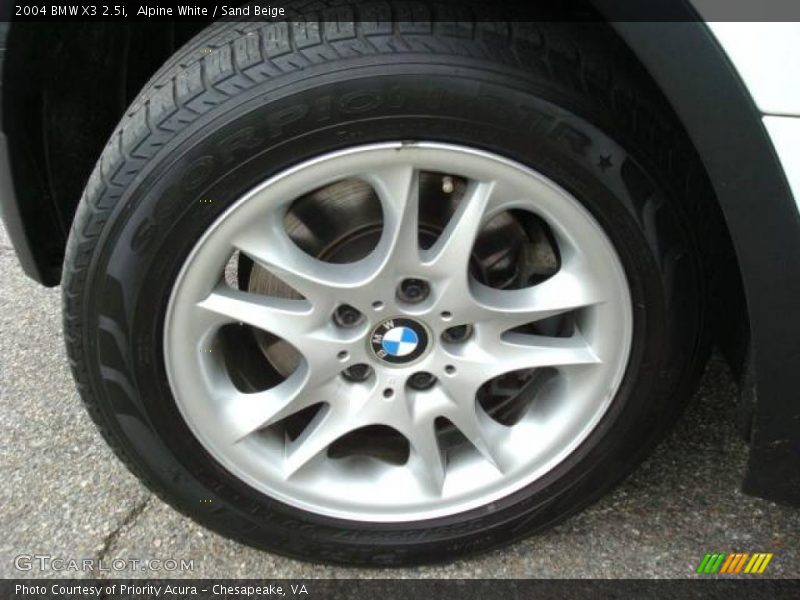 Alpine White / Sand Beige 2004 BMW X3 2.5i