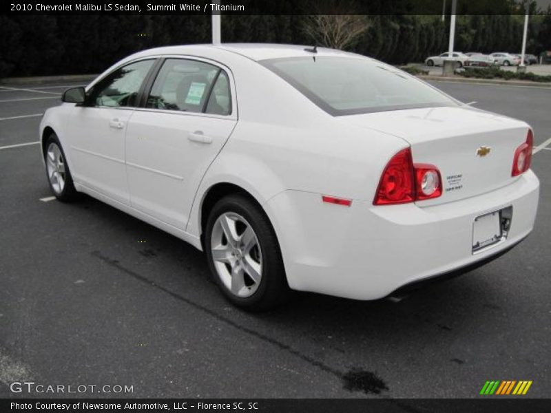 Summit White / Titanium 2010 Chevrolet Malibu LS Sedan