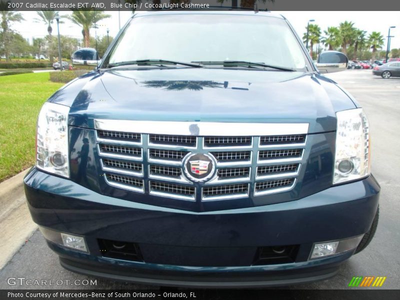 Blue Chip / Cocoa/Light Cashmere 2007 Cadillac Escalade EXT AWD