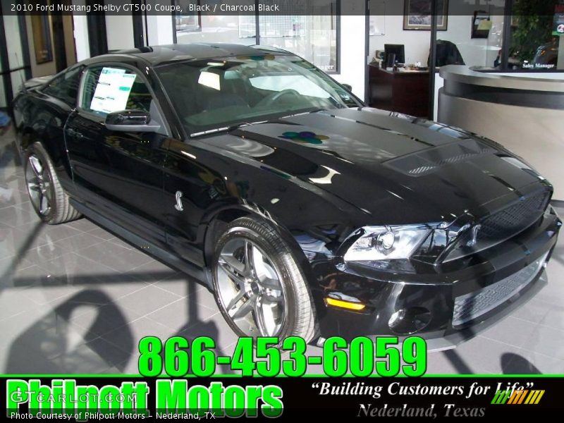 Black / Charcoal Black 2010 Ford Mustang Shelby GT500 Coupe