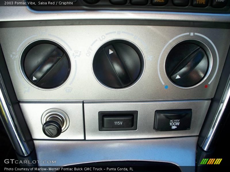 Salsa Red / Graphite 2003 Pontiac Vibe