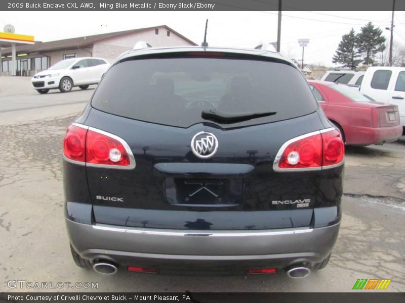 Ming Blue Metallic / Ebony Black/Ebony 2009 Buick Enclave CXL AWD