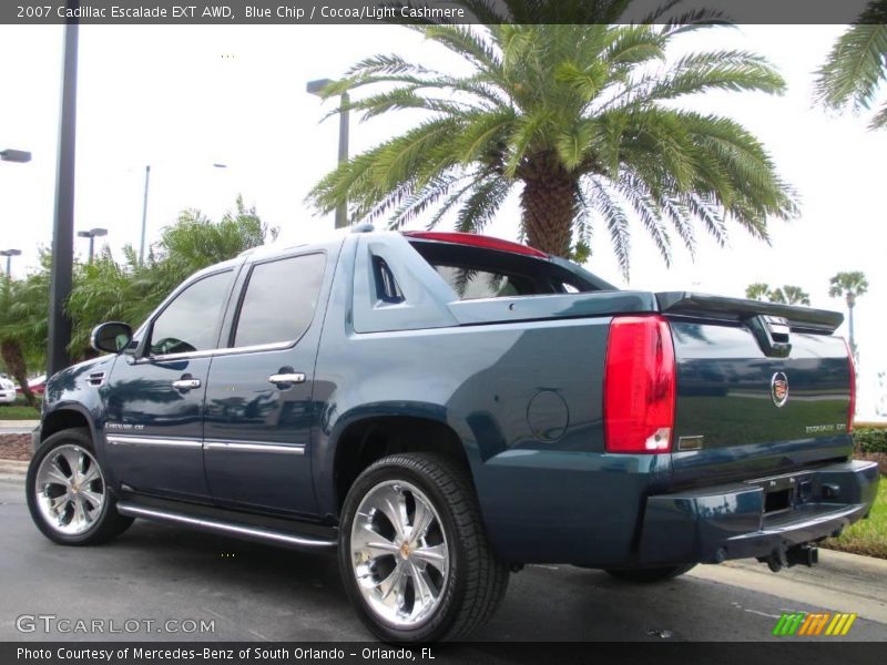 Blue Chip / Cocoa/Light Cashmere 2007 Cadillac Escalade EXT AWD