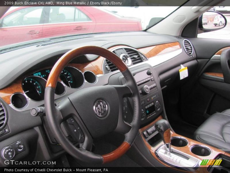 Ming Blue Metallic / Ebony Black/Ebony 2009 Buick Enclave CXL AWD