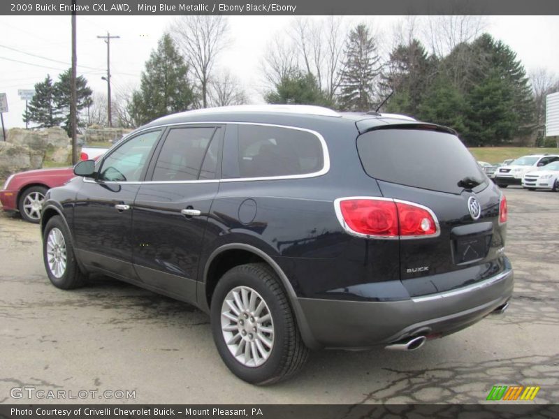 Ming Blue Metallic / Ebony Black/Ebony 2009 Buick Enclave CXL AWD
