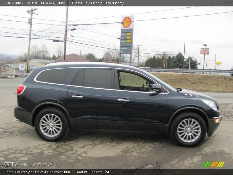 Ming Blue Metallic / Ebony Black/Ebony 2009 Buick Enclave CXL AWD