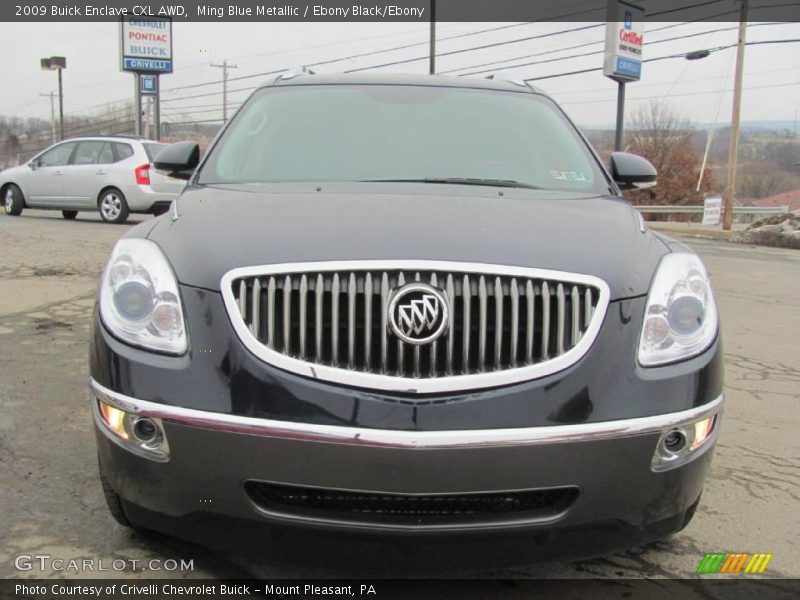 Ming Blue Metallic / Ebony Black/Ebony 2009 Buick Enclave CXL AWD