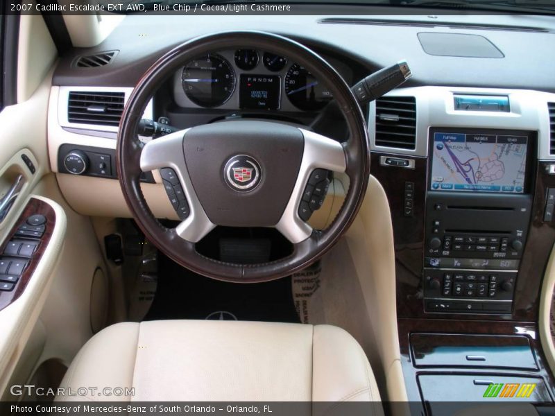 Blue Chip / Cocoa/Light Cashmere 2007 Cadillac Escalade EXT AWD