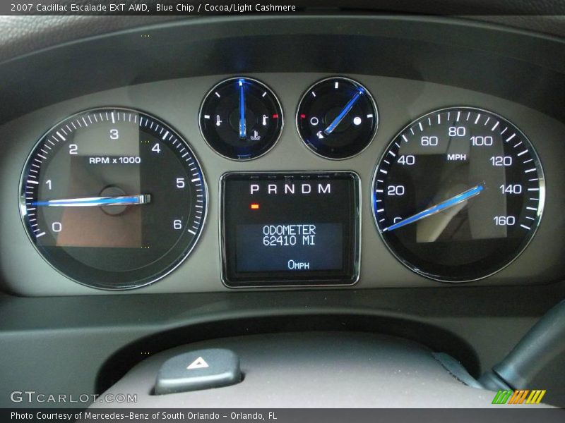 Blue Chip / Cocoa/Light Cashmere 2007 Cadillac Escalade EXT AWD