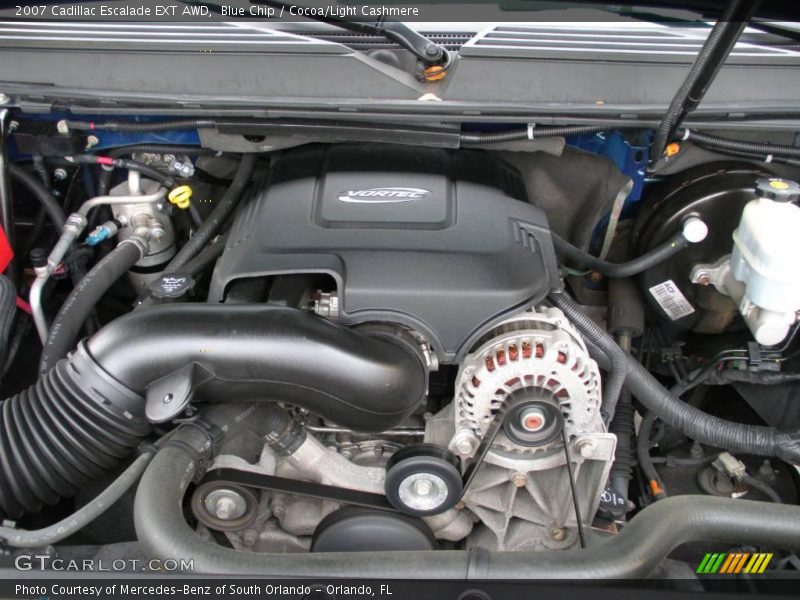 Blue Chip / Cocoa/Light Cashmere 2007 Cadillac Escalade EXT AWD