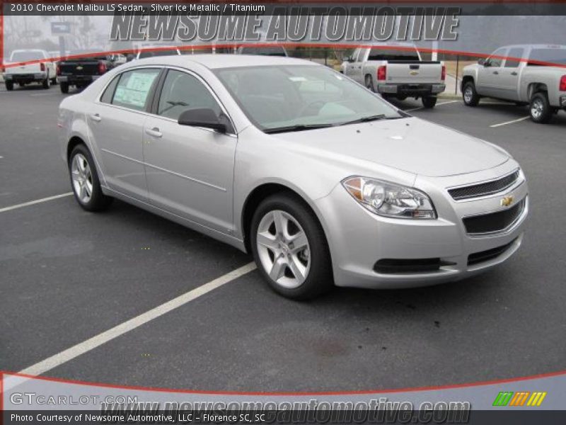Silver Ice Metallic / Titanium 2010 Chevrolet Malibu LS Sedan