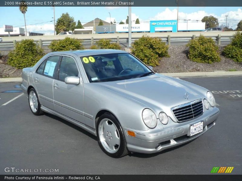 Brilliant Silver Metallic / Charcoal 2000 Mercedes-Benz E 55 AMG Sedan