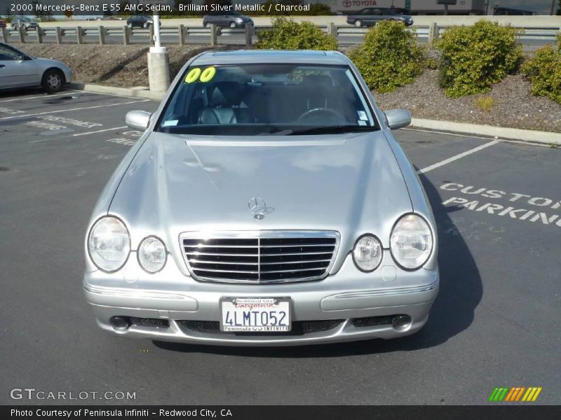 Brilliant Silver Metallic / Charcoal 2000 Mercedes-Benz E 55 AMG Sedan