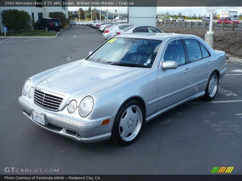 Brilliant Silver Metallic / Charcoal 2000 Mercedes-Benz E 55 AMG Sedan