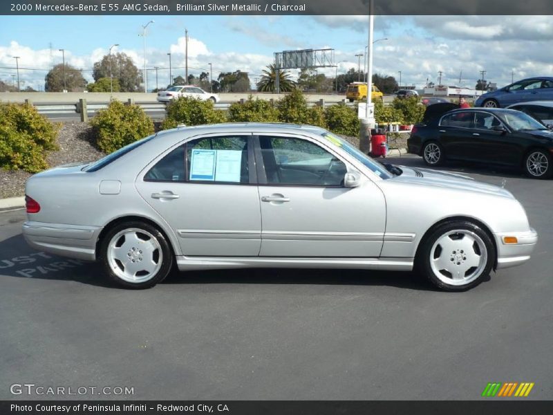 Brilliant Silver Metallic / Charcoal 2000 Mercedes-Benz E 55 AMG Sedan