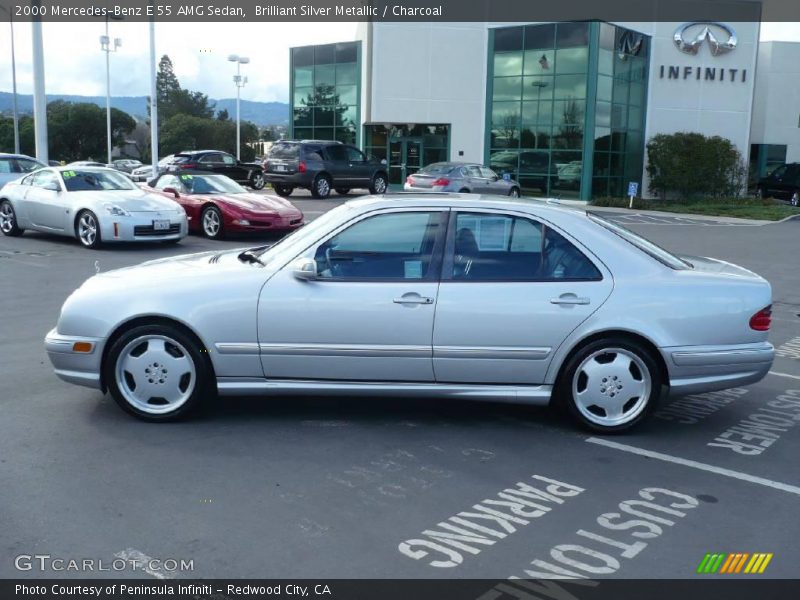 Brilliant Silver Metallic / Charcoal 2000 Mercedes-Benz E 55 AMG Sedan