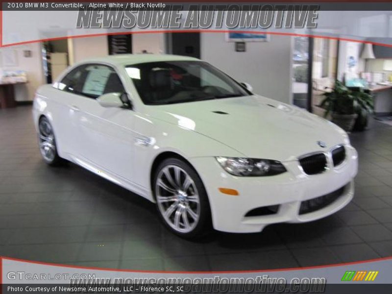 Alpine White / Black Novillo 2010 BMW M3 Convertible