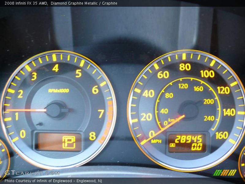 Diamond Graphite Metallic / Graphite 2008 Infiniti FX 35 AWD