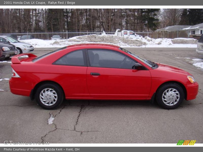 Rallye Red / Beige 2001 Honda Civic LX Coupe