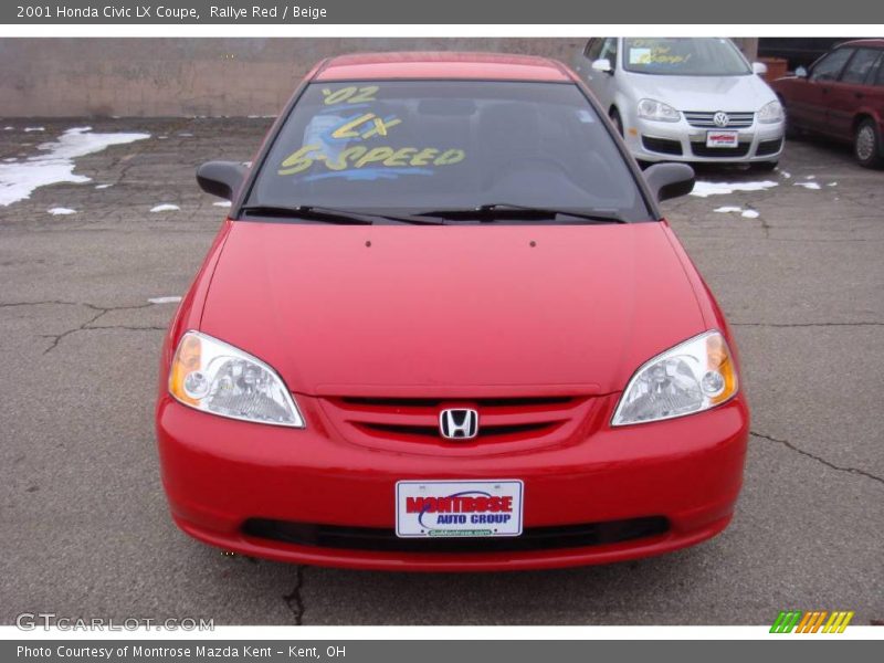 Rallye Red / Beige 2001 Honda Civic LX Coupe