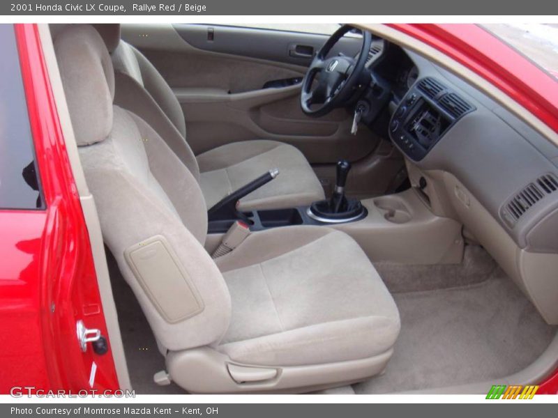 Rallye Red / Beige 2001 Honda Civic LX Coupe