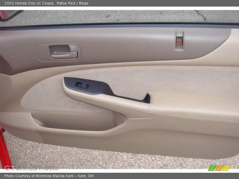 Rallye Red / Beige 2001 Honda Civic LX Coupe