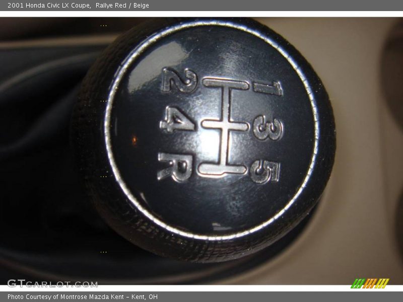 Rallye Red / Beige 2001 Honda Civic LX Coupe