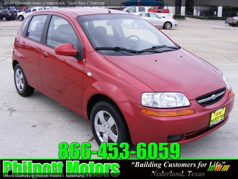 Sport Red / Charcoal 2006 Chevrolet Aveo LS Hatchback