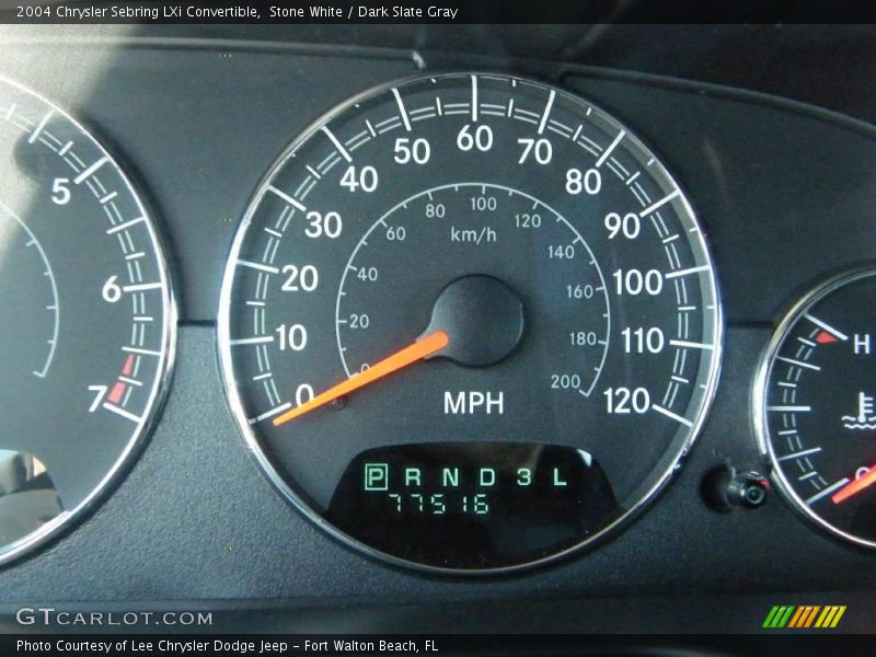 Stone White / Dark Slate Gray 2004 Chrysler Sebring LXi Convertible