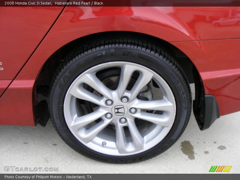 Habanero Red Pearl / Black 2008 Honda Civic Si Sedan