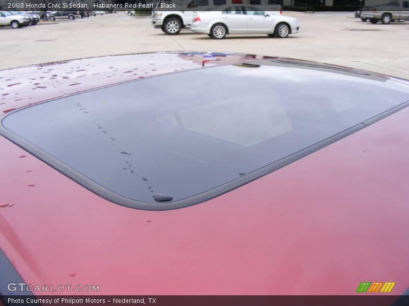 Habanero Red Pearl / Black 2008 Honda Civic Si Sedan