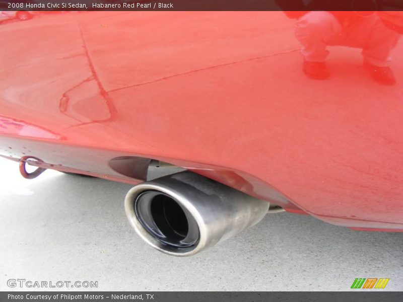 Habanero Red Pearl / Black 2008 Honda Civic Si Sedan